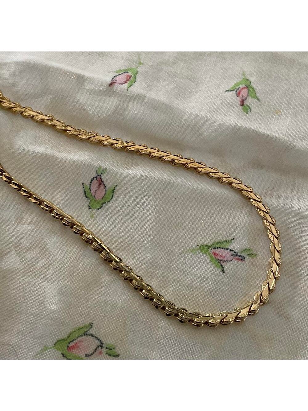 Gold plated chain bracelet excellent vintage 7.5"